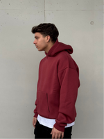 Carica l&#39;immagine nel visualizzatore Galleria, HOODIE BOXY FIT BORDEAUX
