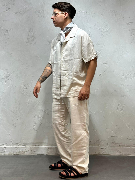 COORDINATO FORMENTERA IN LINO BEIGE