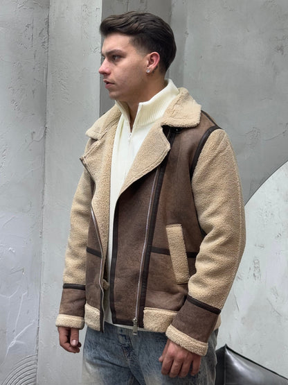 BROWN SHEEPSKIN JACKET