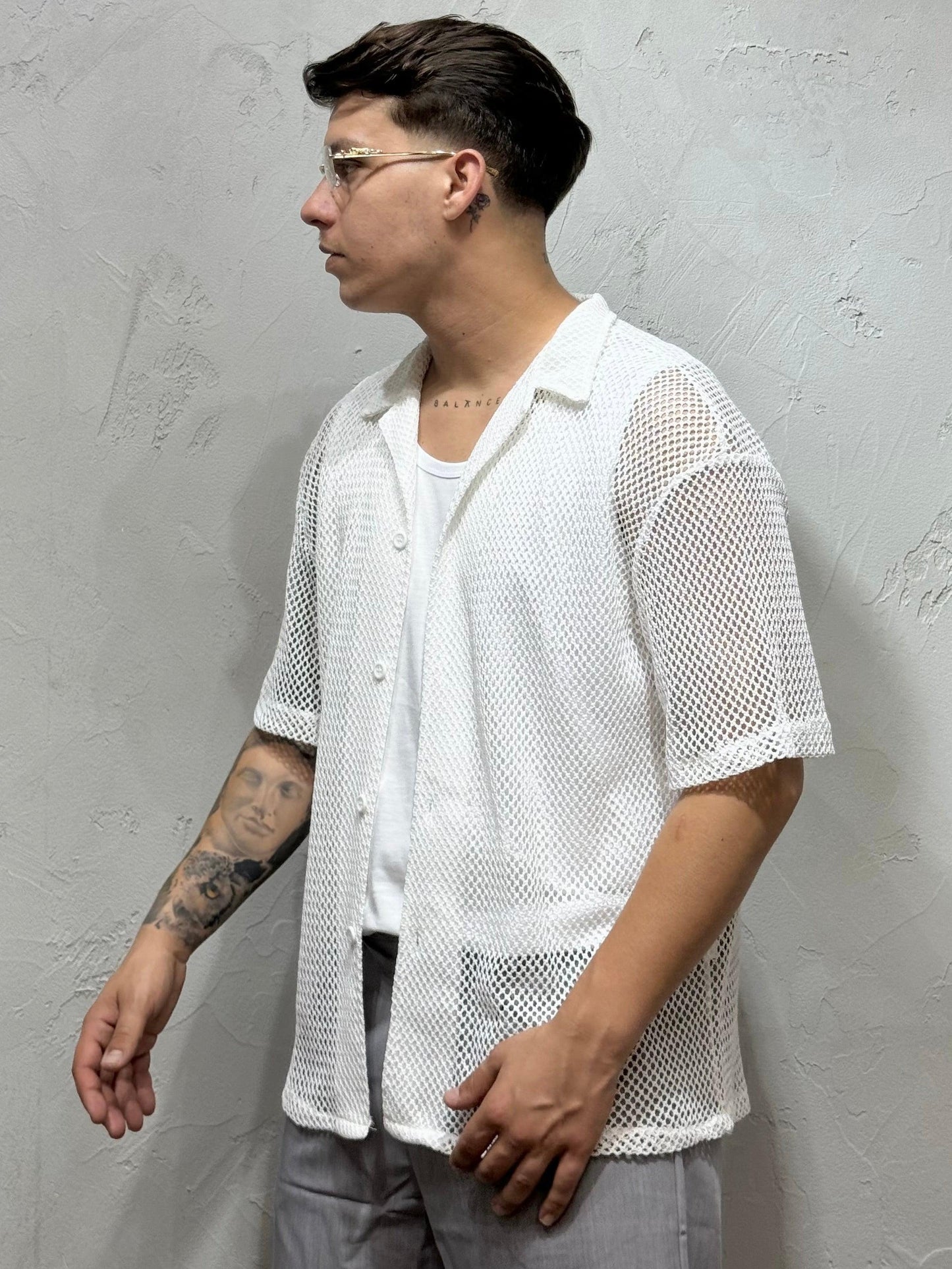 CAMICIA QUILTED WHITE
