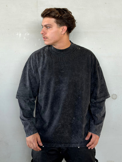 HOODIE GREY MARBLE