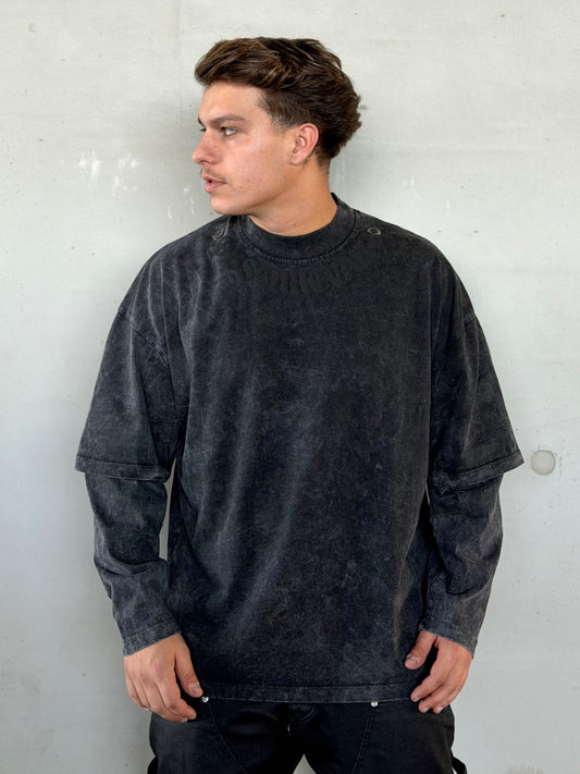 HOODIE GREY MARBLE
