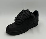 Carica l&#39;immagine nel visualizzatore Galleria, AIRFORCE 1 CUSTOM ROPE LACE NERO
