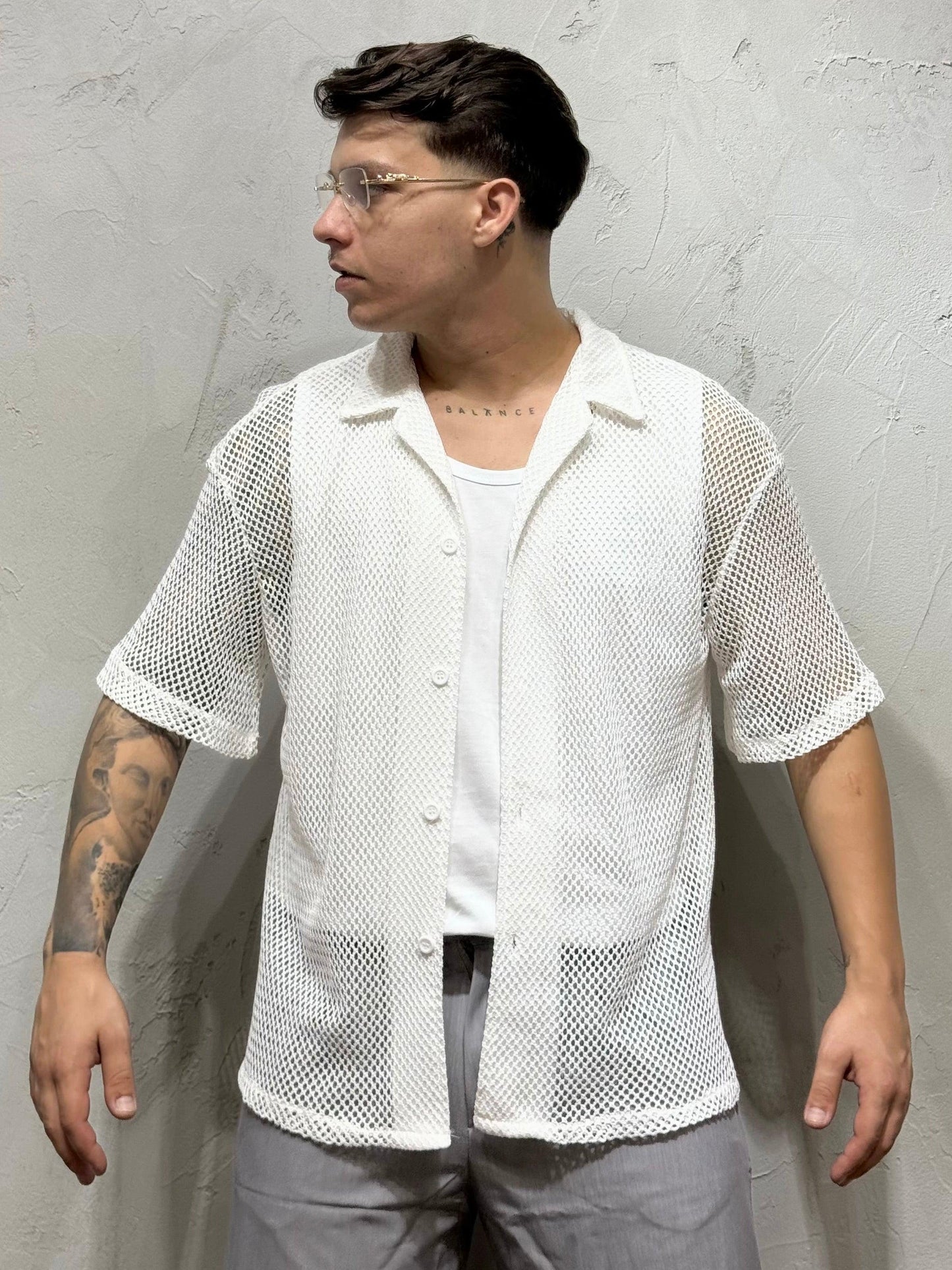 CAMICIA QUILTED WHITE