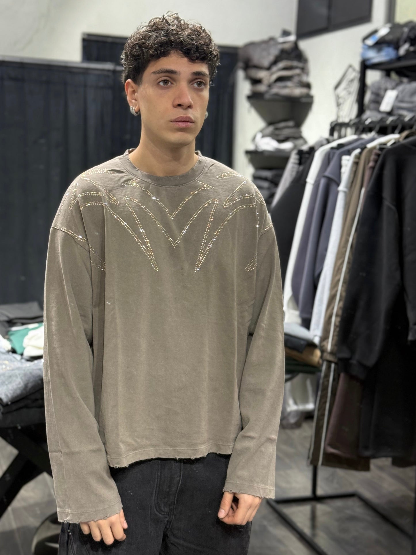 T SHIRT LONGSLEEVE DAIAMOND BEIGE