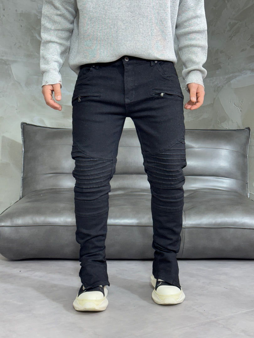 SKINNY FIT FINAL ZIP BLACK