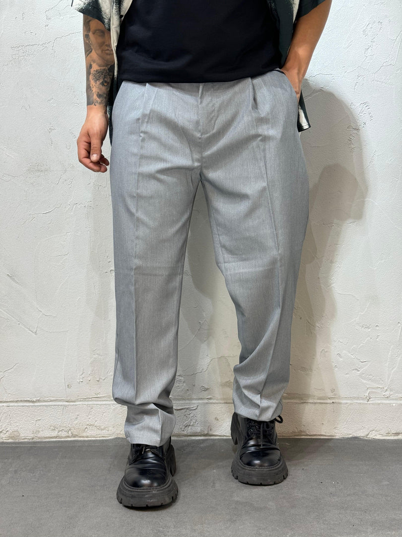 PANTALONE FONDO AMPIO GRIGIO DRIZZLE