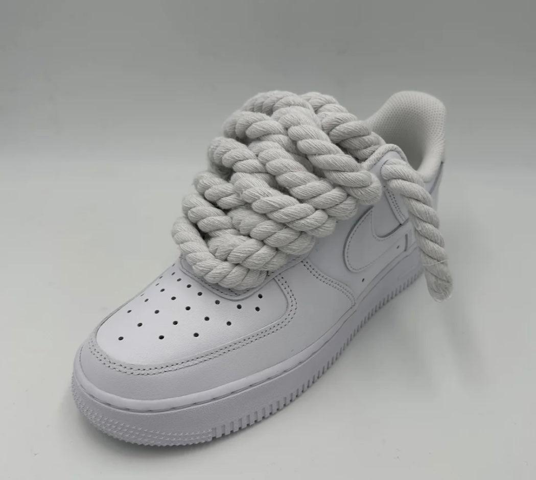 AIRFORCE 1 CUSTOM ROPE LACE BIANCO