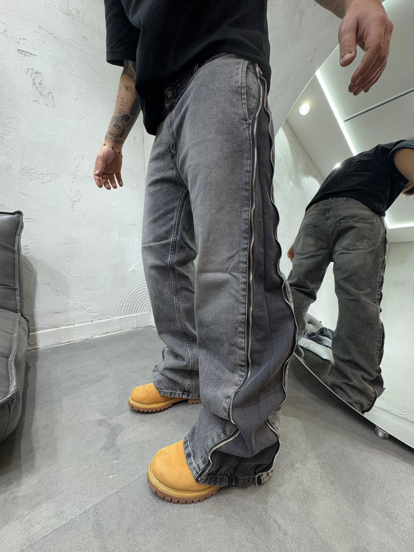 BAGGY FIT FULLED ZIP GRIGIO 2.0