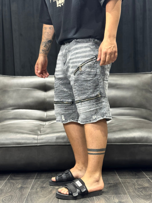 SHORT MULTIZIP GREY