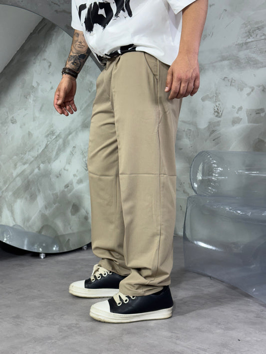 PANTALONE FONDO AMPIO BEIGE