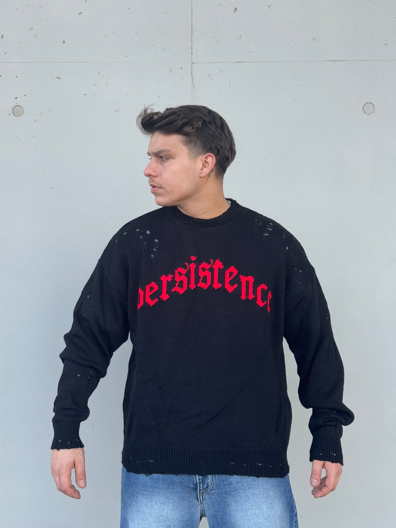 MAGLIONCINO PERSISTENCE BLACK/RED