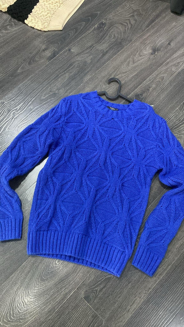 MAGLIONE ROMBO BLU