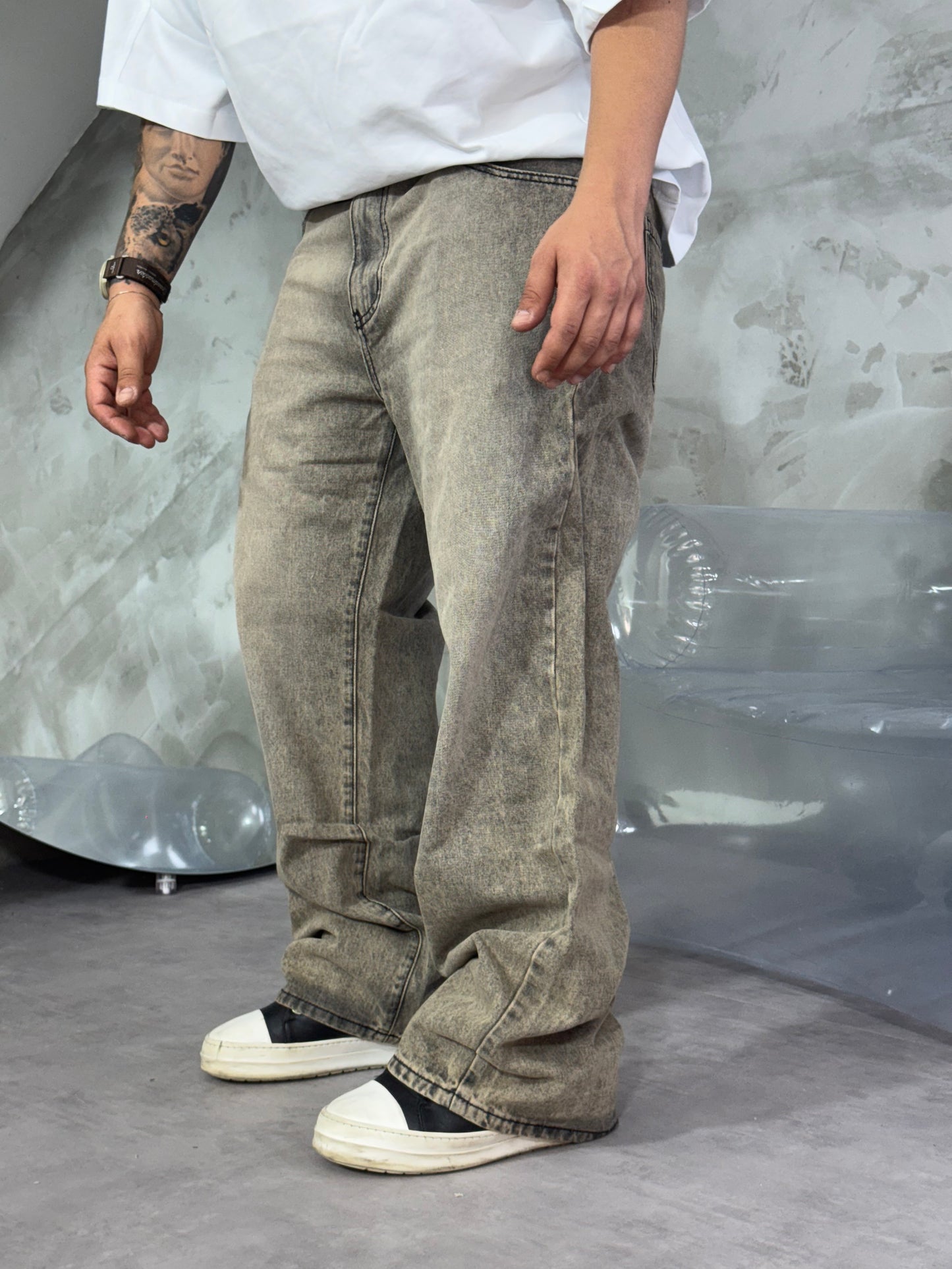 BAGGY BASIC MARBLE SANDBLASTED
