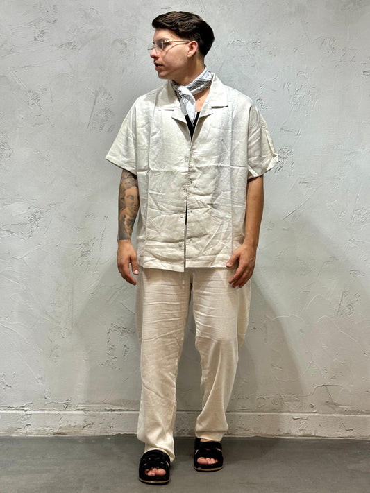 COORDINATO FORMENTERA IN LINO BEIGE
