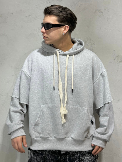 CROP FIT HOODIE DOUBLED BY CNTC GRAY