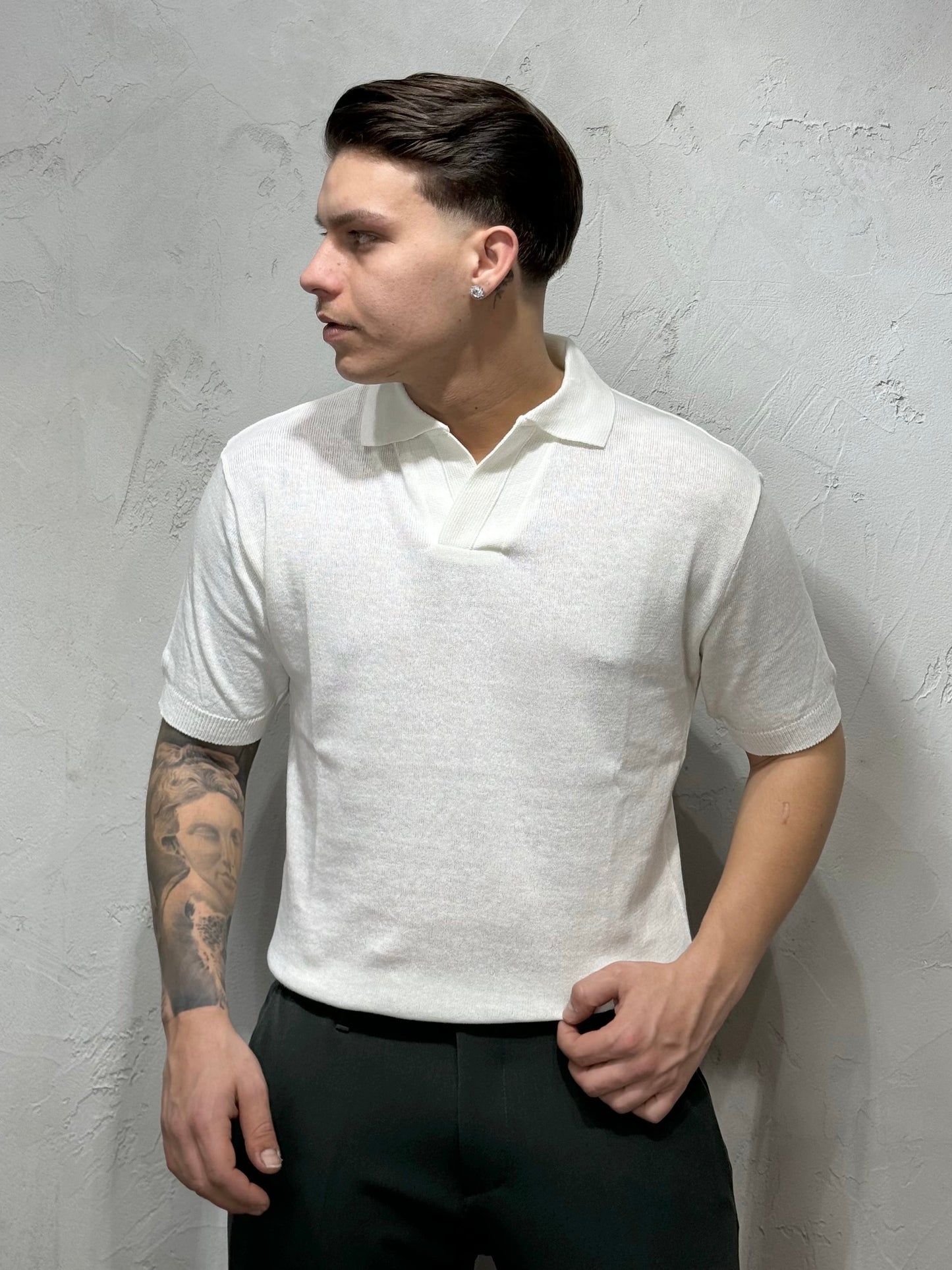 THREAD POLO SHIRT BY CNTC ELEGANT WHITE