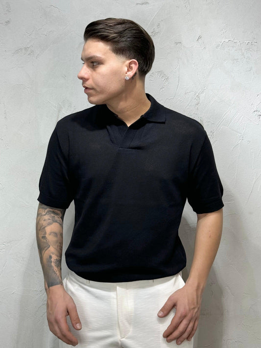 POLO IN FILO BY CNTC ELEGANT BLACK