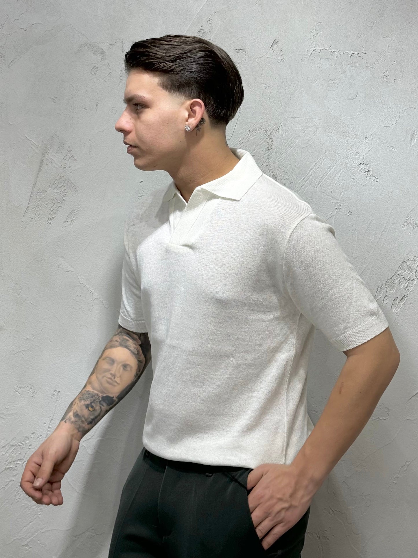 THREAD POLO SHIRT BY CNTC ELEGANT WHITE