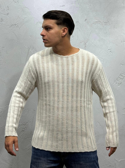 IVORY THREAD SWEATER