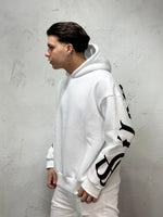 Load image into Gallery viewer, HOODIE BOXY FIT GEARS WHITE
