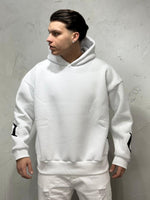 Load image into Gallery viewer, HOODIE BOXY FIT GEARS WHITE
