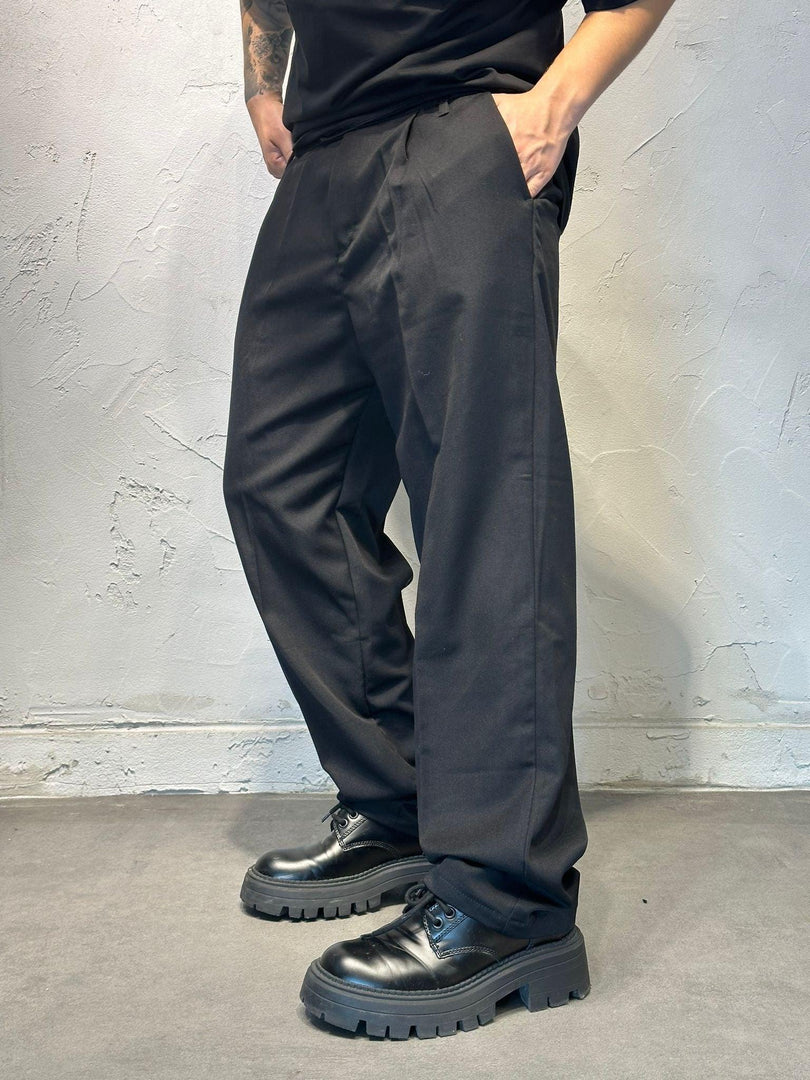 PANTALONE FONDO AMPIO CROY NERO