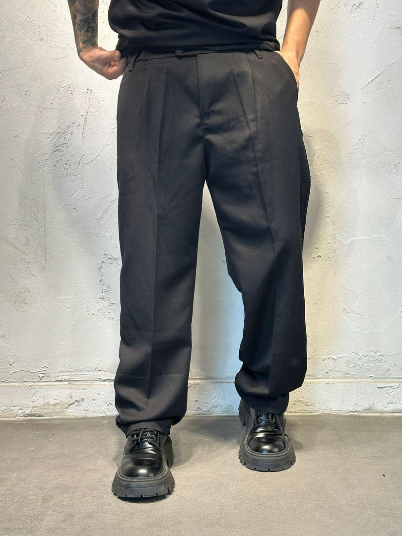 PANTALONE FONDO AMPIO CROY NERO